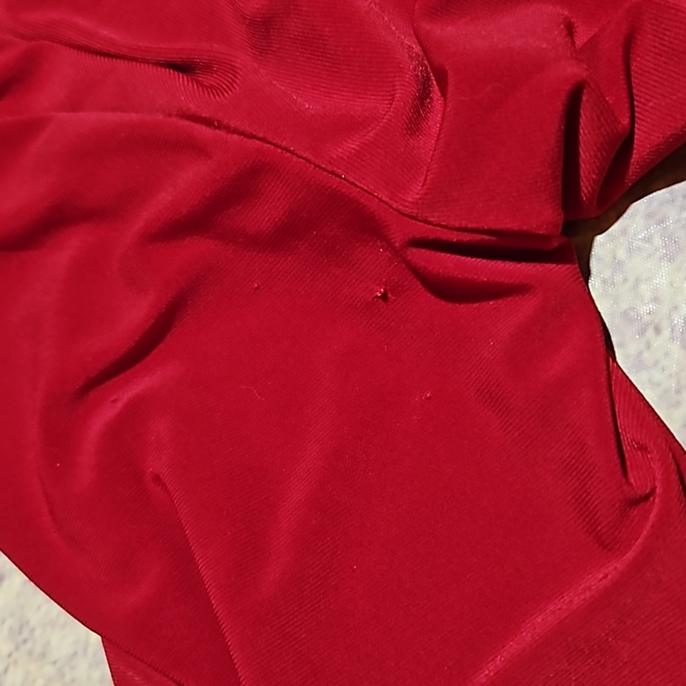 Lauren Ralph Lauren | Red Tailored Fit Rouched Dress - Picture 11 of 11